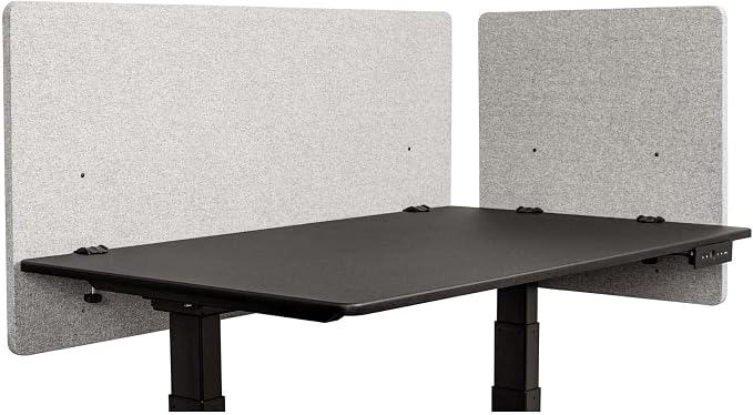 Stand Up Desk Store ReFocus Clamp-on Acoustic Desk Divider Privacy Panel That — view 3