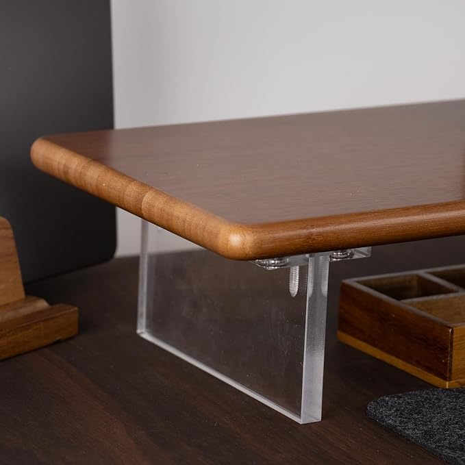 ROCDEER Bamboo Monitor Stand Riser — view 5