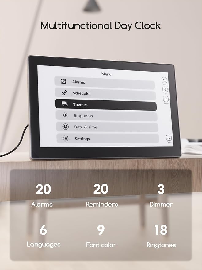 Raynic Digital Clock, Large Display Calendar Clock — view 2