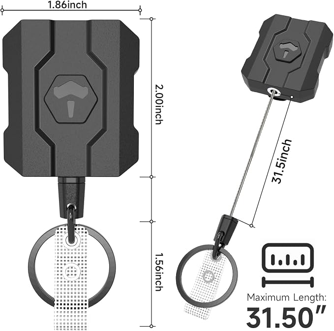 VYNCS Retractable Keychain Badge Holder — view 4