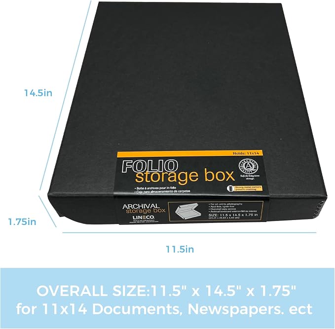 Lineco Folio Storage Box. Archival Clamshell — view 3