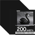 OcePor 200 Sheets Black Cardstock 8.5” x 11”, 65lb/180gsm Black Card Stock