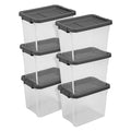 Sterilite 18-Pack Modular Stacker Box, Durable Clear Plastic Storage Bins