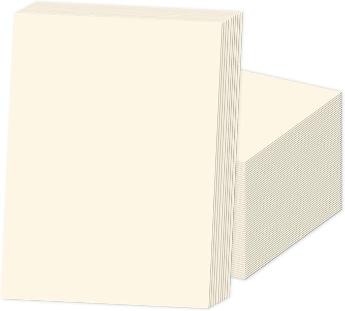 Ivory Cardstock 8.5 x 11, Cream Cardstock 80lb 100 Sheets, GIGYES Card Stock