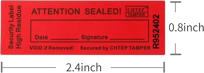 ChtepTamper 100 Pieces Total Transfer Tamper-Evident Stickers Security Labels — view 4