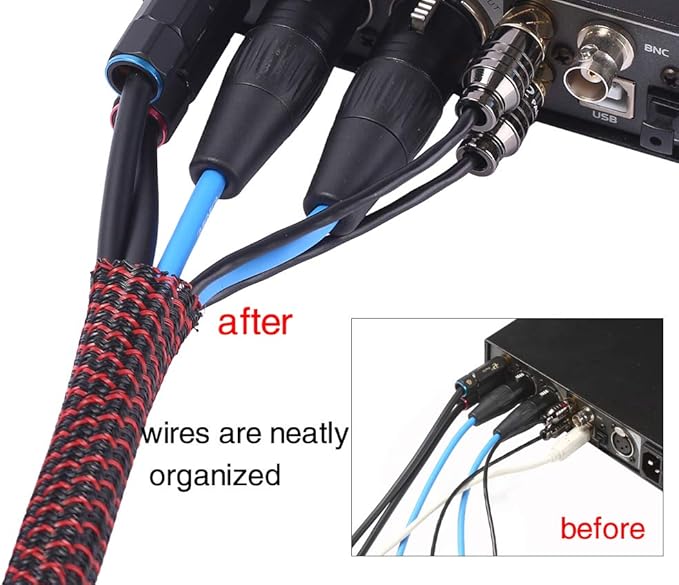 Alex Tech 10ft - 3/4 inch Cord Protector Wire Loom Tubing Cable Sleeve Split — view 5