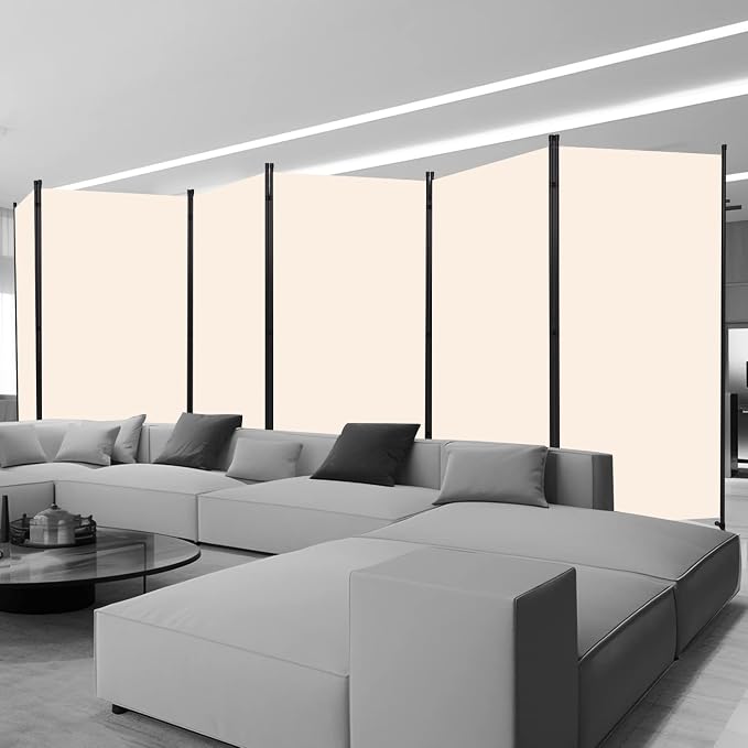 Room Divider 6FT Folding Privacy Screens, 6 Panel Partition Room Dividers — view 4