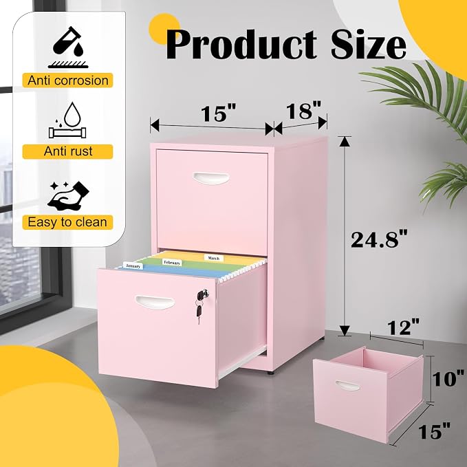 SteeLoong 2 Drawer File Cabinet — view 3