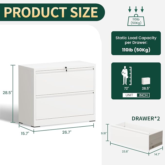 2 Drawer Lateral File Cabinet — view 2