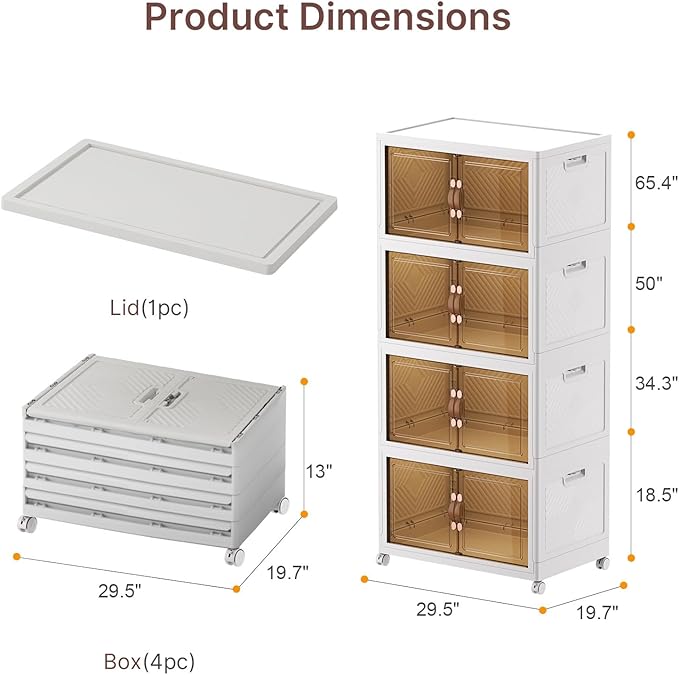 UAMFURI Extra Large Stackable Storage Bins — view 4