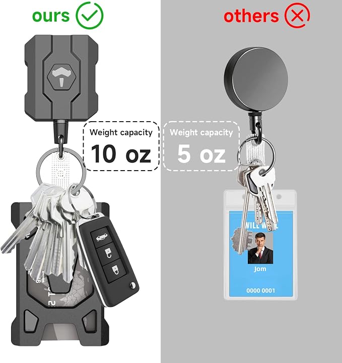 VYNCS Retractable Keychain Badge Holder — view 2