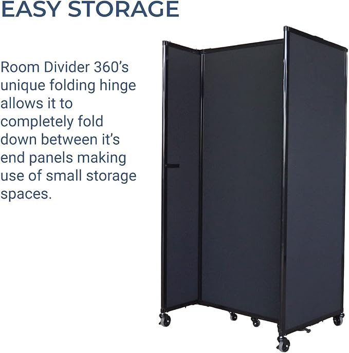 Versare Room Divider 360 Portable Wall Partition | Folding Panels | Large — view 4