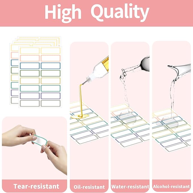 STARLIBOO Removable Labels, Removable Colored Labels Stickers, Self-Adhesive — view 4