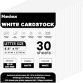 White Cardstock 8.5 x 11"Inch, 80lb Cardstock Paper, 30 Sheets Card Stock Paper