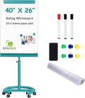 TSJ OFFICE Rolling Whiteboard Standing