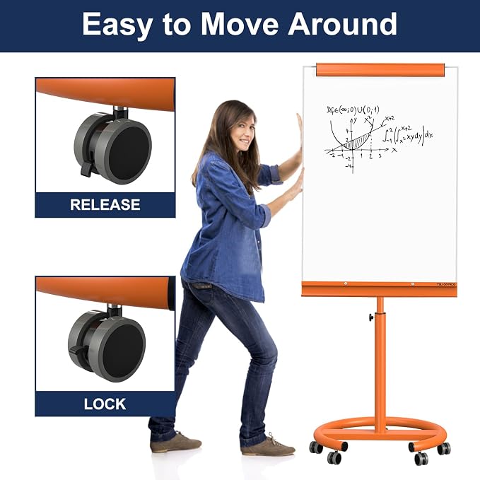 TSJ OFFICE Rolling Whiteboard Standing — view 5
