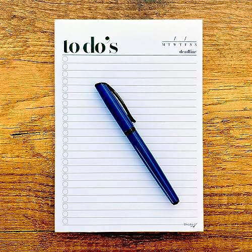 To Do List Notepad - 2 Pack, A5 Size (8.3"x5.8") Premium Thick Paper With Cardboard Back Support, Undated Dail — view 6