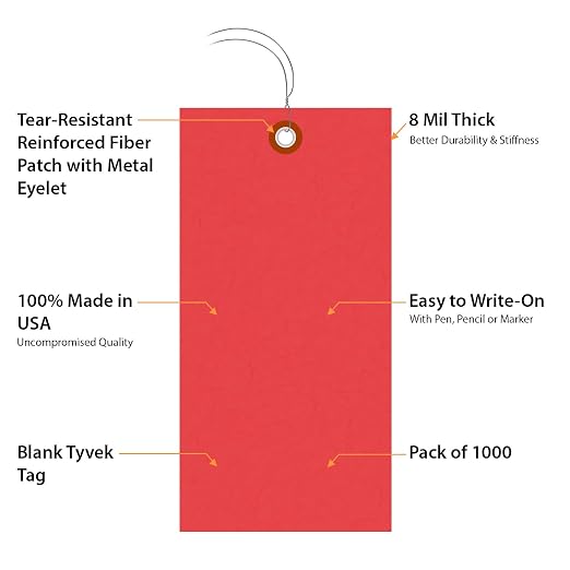 SmartSign Red Tyvek Shipping Tags — view 5