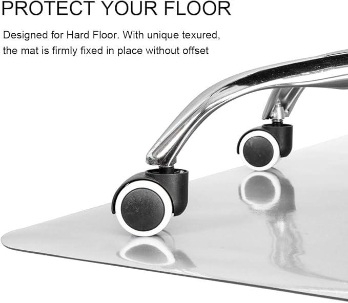 Kuyal Clear Chair mat for Hardwood Floor 30 x 48 inches Transparent Floor Mats — view 4