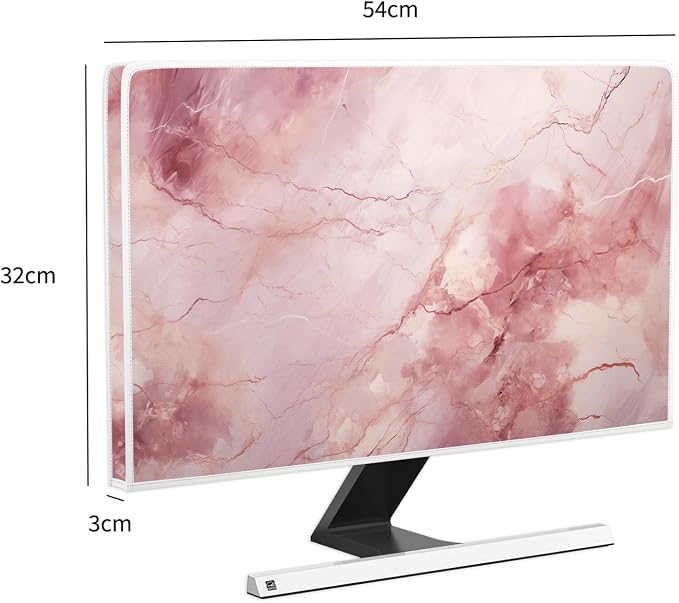Baocicco Fashion Pink Marble Computer Monitor Dust Cover 22, 25 Inch Full Body — view 5