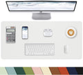 Pu Leather Desk Protector, Mouse Pad, Laptop Mat, Non-Slip Blotter, Waterproof