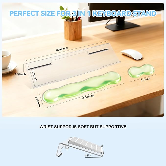 Computer Keyboard Stand with Wrist Rest — view 4