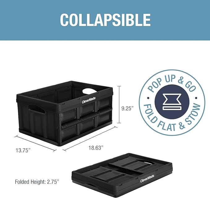 CleverMade Collapsible Storage Bins — view 2