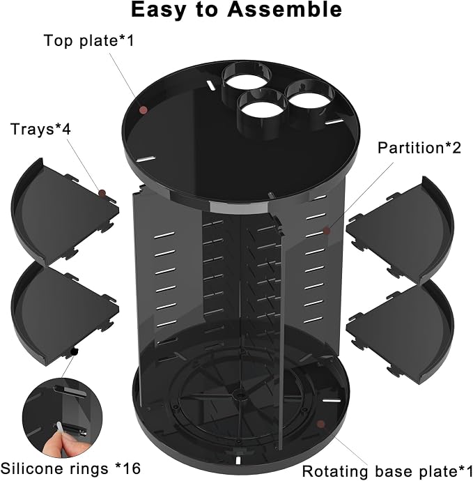 Jiavarry Rotating Makeup Organizer — view 7