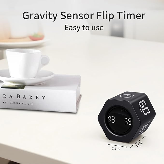 Productivity Timer Flip Gravity Sensor Cube Timer Countdown & Countup, Mute & — view 7