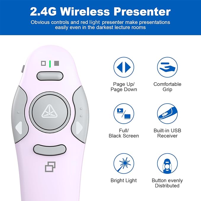QUI Presentation Clicker Wireless Presenter Remote Clicker — view 3