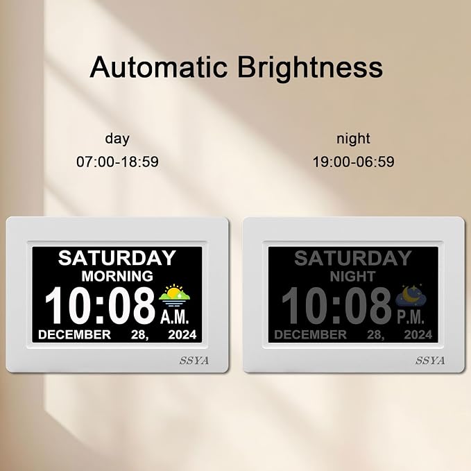 SSYA Digital Calendar Alarm Clock — view 3