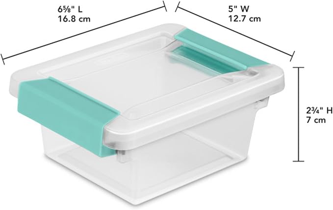 Sterilite 12-Pack Clip Box, Stackable Clear Plastic Bins — view 3