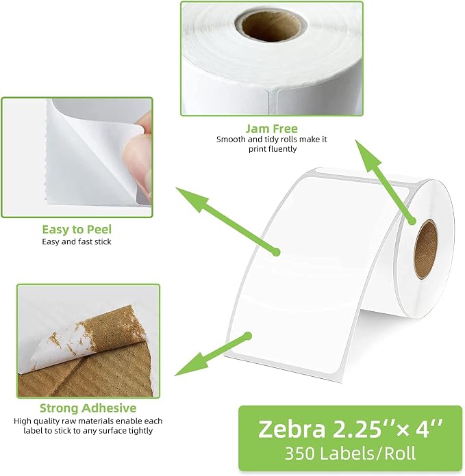 Compatible 2-1/4" x 4" Direct Thermal Labels Replacement — view 4