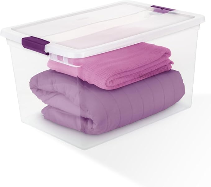 Sterilite 24-Pack 66 Quart ClearView Latch Box, Stackable Organizer Bins — view 8