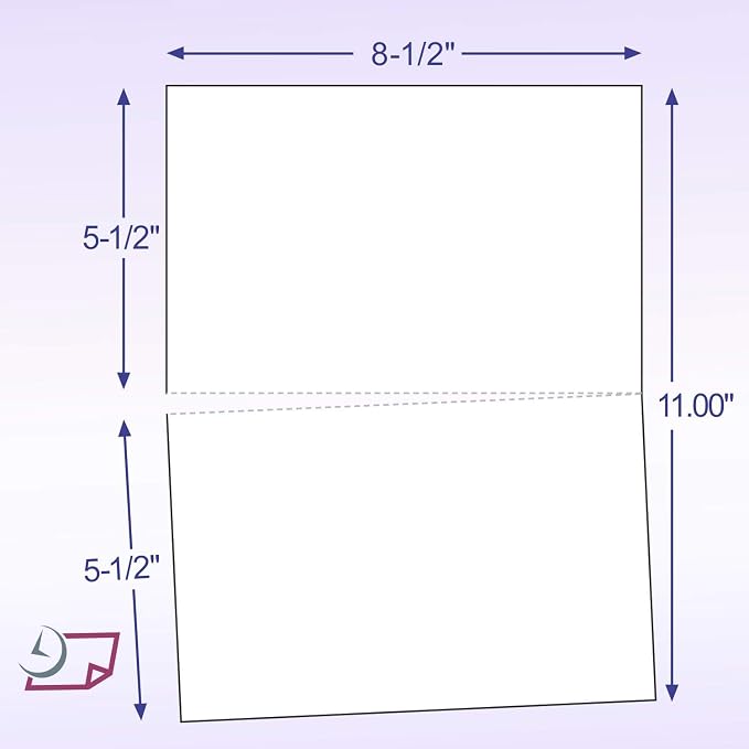 NextDayLabels - Letter Size White Perforated Blank Post Card Cardstock — view 2