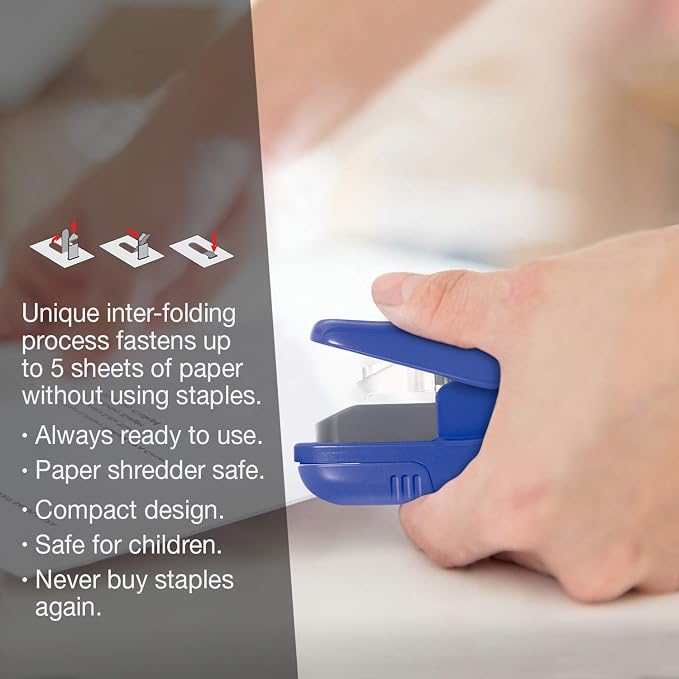 Plus Paper Clinch Compact Staple-Free Stapler — view 7