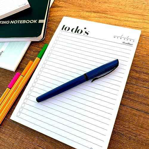 To Do List Notepad - 2 Pack, A5 Size (8.3"x5.8") Premium Thick Paper With Cardboard Back Support, Undated Dail — view 4