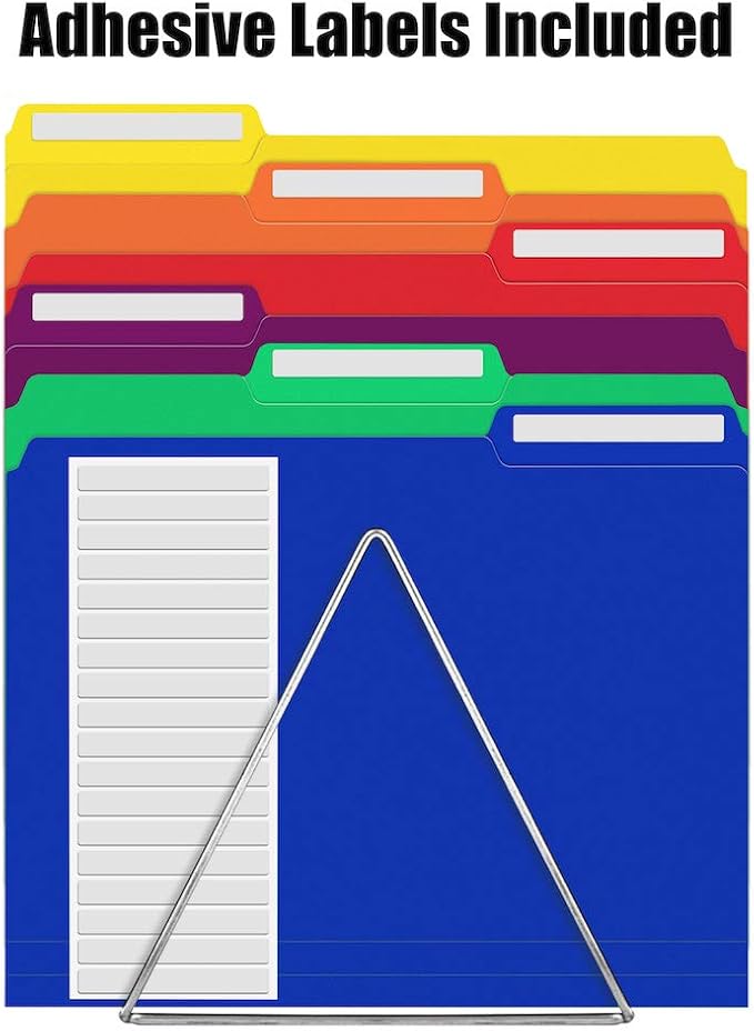 36 Pack Plastic File Folders Colored — view 3
