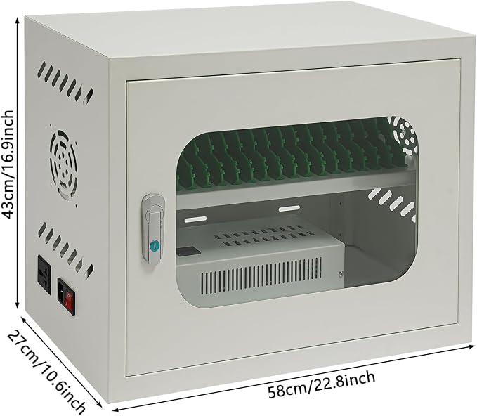 Rechargeable Mobile Phone Charging Cabinet, 20 Slots Cell Phones Charging — view 2