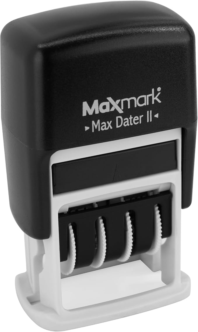 MaxMark Self-Inking Rubber Date Office Stamp — view 2