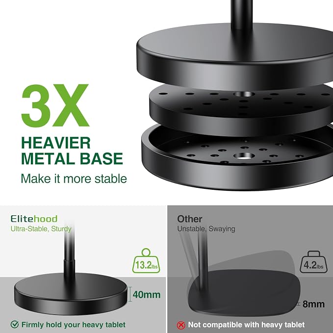 elitehood Adjustable Tablet Floor Stand — view 6