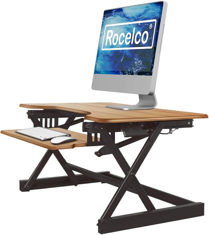 Rocelco 32" Height Adjustable Standing Desk Converter — view 4