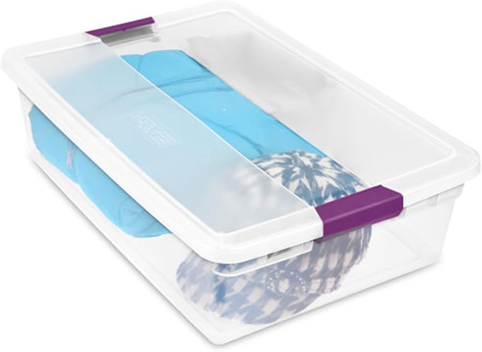Sterilite 24-Pack 32 Quart ClearView Latch Box, Stackable Organizer Bins — view 8