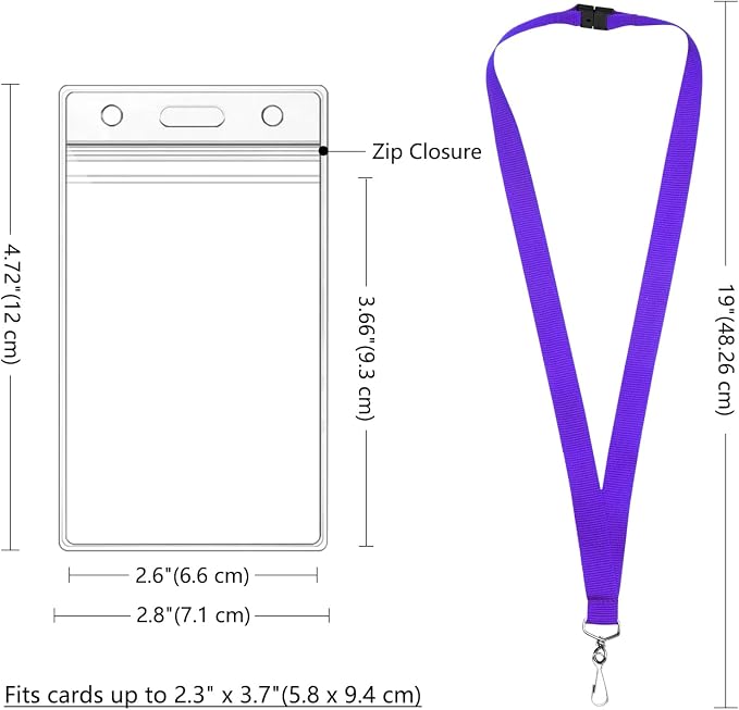 24-Pack Purple Breakaway Lanyards — view 3