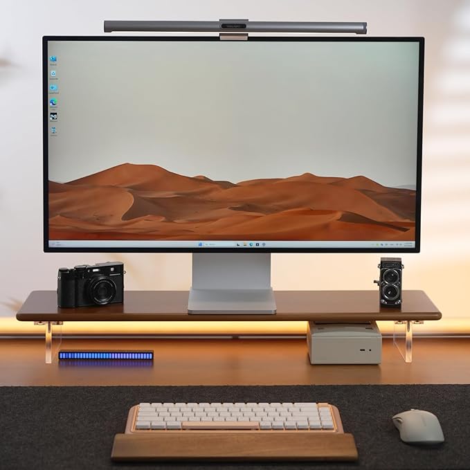 ROCDEER Bamboo Monitor Stand Riser — view 4