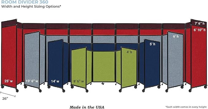 Versare Room Divider 360 Portable Wall Partition | Folding Panels | Large — view 6
