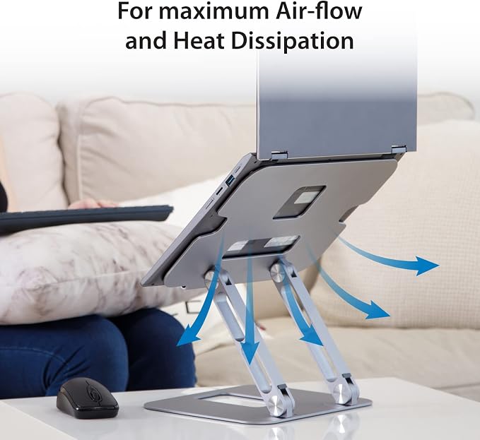 j5create Multi-Angle Aluminum Laptop Stand, Ergonomic Notebook Riser, Suitable — view 4