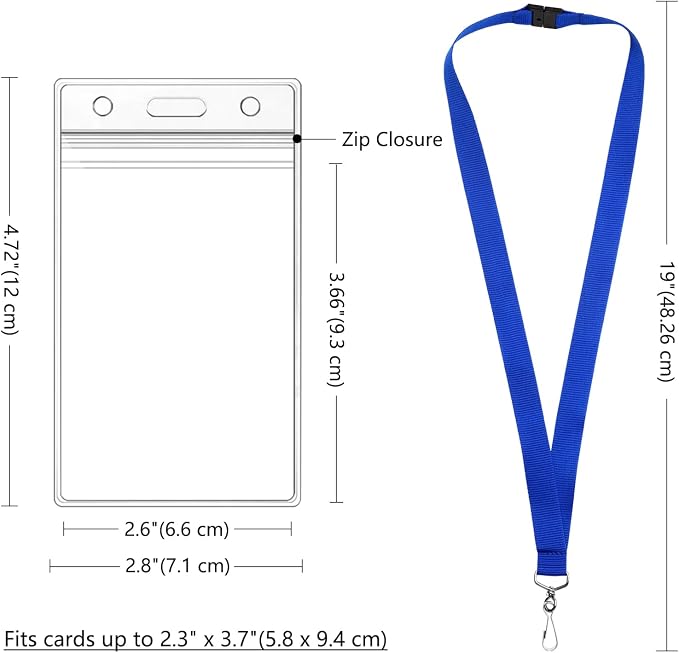 12-Pack Blue Breakaway Lanyards — view 3