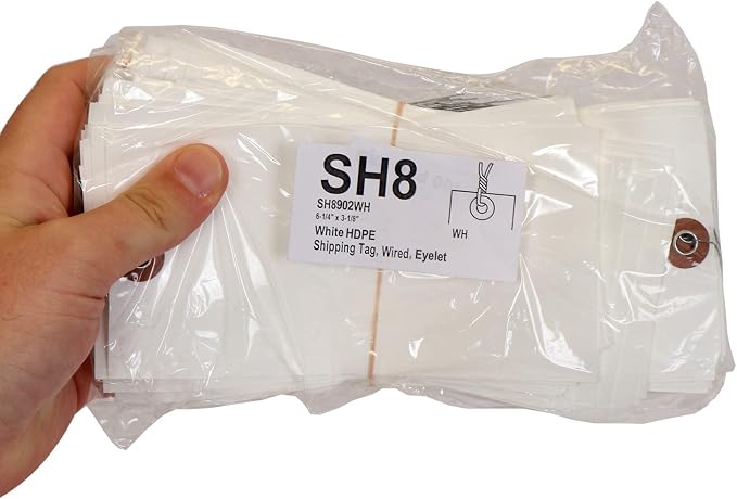 SmartSign 6.25 x 3.125 inch Blank White Shipping Tags — view 6