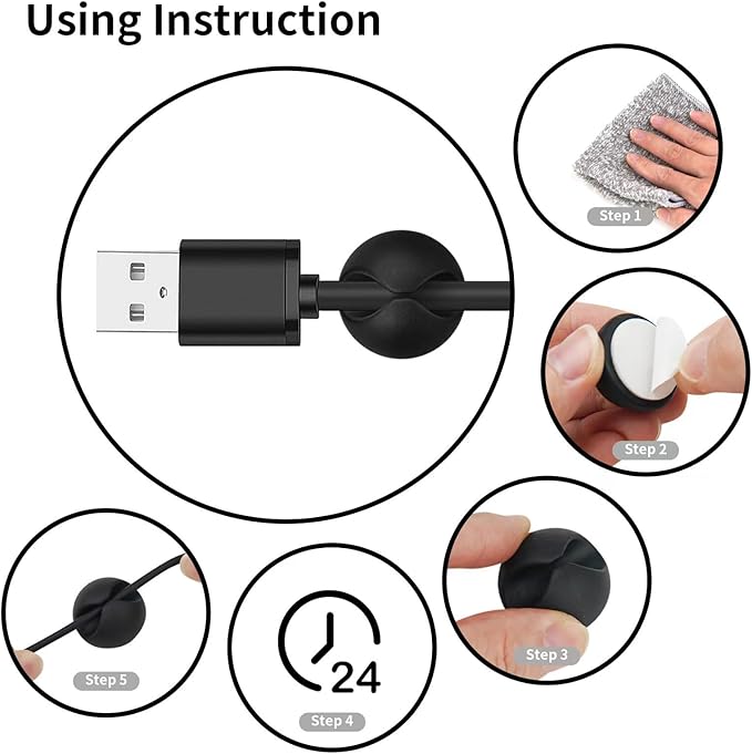 Flezoo Cable Clips Cord Holder — view 7